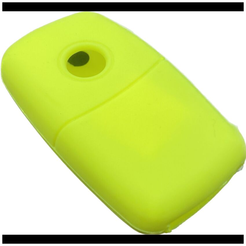 Capa silicone Volkswagen, três botões, amarela