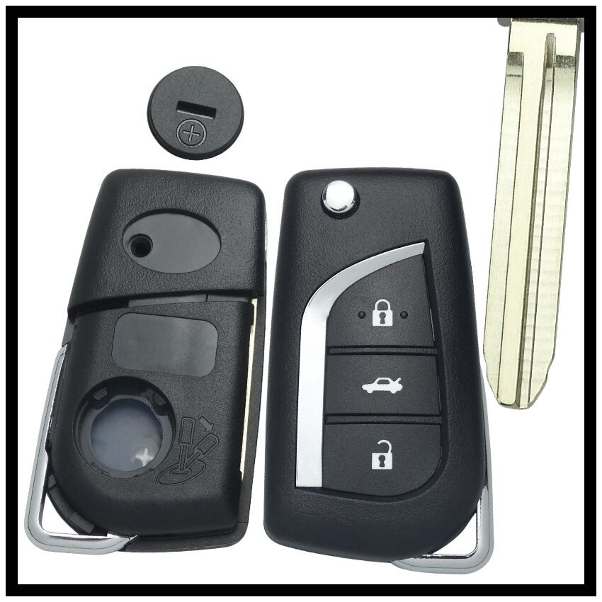 Caixa Para Comando Toyota Flip 3 Botões