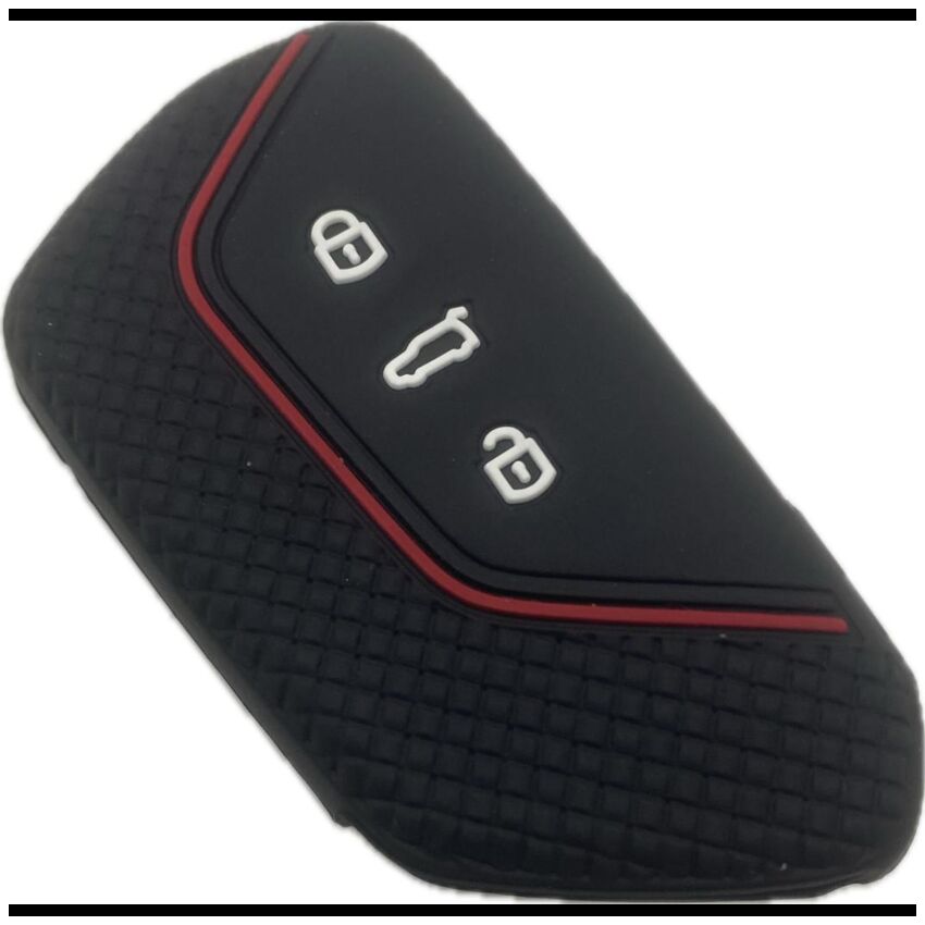 Capa Silicone Volkswagen Três Botões Negra