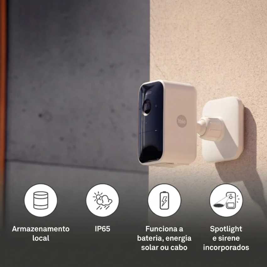 Câmara Inteligente Exterior Yale SV-OC-1A-W 1080p Wi‑Fi