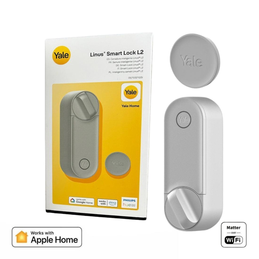 Fechadura Inteligente Yale Linus® L2 Wi‑Fi + Bluetooth 5.3 (Prateado)