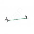 Barra antipânico Tesa 1910 de sobrepor, com 1 ponto de fecho/trinco lateral, em verde, com microswitch