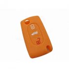 Capa silicone Citröen, flip três botões, laranja