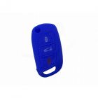 Capa silicone Citröen, nova flip três botões, azul