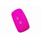 Capa silicone Fiat, flip três botões, rosa