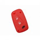 Capa silicone Fiat, flip três botões, vermelho