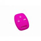 Capa silicone Honda, três botões, rosa