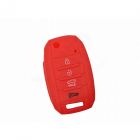 Capa silicone Kia, flip quatro botões, vermelho