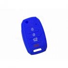 Capa silicone Kia, flip quatro botões, azul