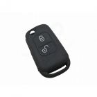 Capa silicone Mercedes, dois botões, negra