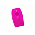 Capa silicone Mercedes, três botões, Smartkey proximidade, rosa