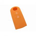 Capa silicone Mazda, dois botões, laranja