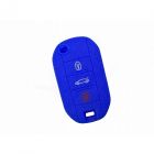 Capa silicone Peugeot, flip três botões, azul