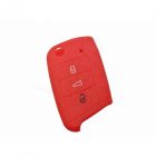 Capa silicone Volkswagen, três botões, vermelho