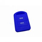 Capa silicone Opel, dois botões, azul