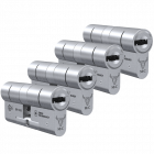 Cilindro M&C Move 32x32mm niquelado, Pack 4 cilindros mestrados