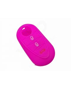 Capa silicone Alfa Romeo, três botões, rosa