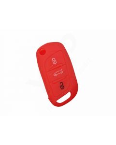 Capa silicone Citröen, nova flip três botões, vermelho