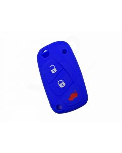Capa silicone Fiat, flip três botões, azul