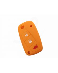Capa silicone Fiat, flip três botões, laranja