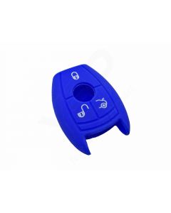 Capa silicone Mercedes, três botões, azul