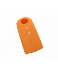 Capa silicone Mazda, dois botões, laranja