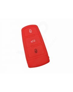 Capa silicone Volkswagen, três botões, Smartkey proximidade, vermelho