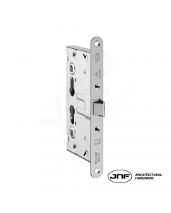 Fechadura corta fogo JNF IN.20.960, antipânico, reversível, entrada 65mm