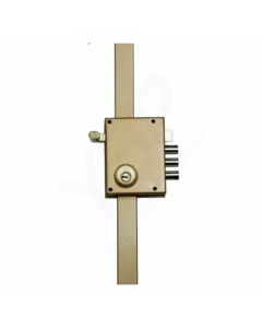 Fechadura multiponto de sobrepor UCEM 4516, cilindro fixo redondo, direita, entrada 60mm