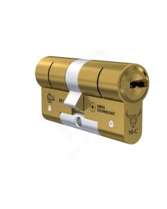 Cilindro M&C Minos 32x32mm latonado