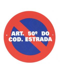 Placa esmalte ARTº 50 - Proibido estacionar