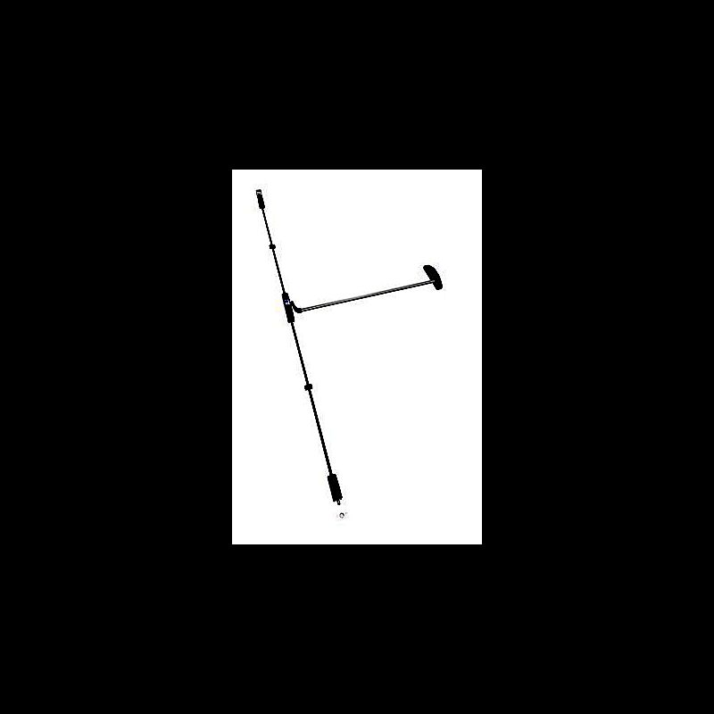 Barra antipânico Tesa 1930 de sobrepor, com 2 pontos de fecho verticais, em negro