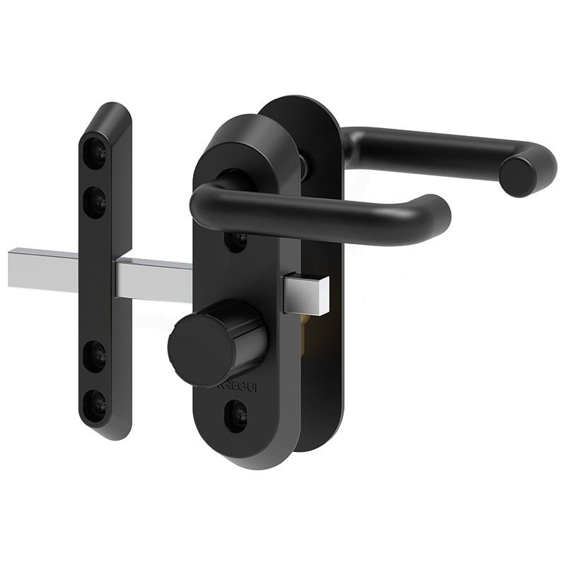 Puxador + ferrolho Arregui Duplex 47 mm com cilindro