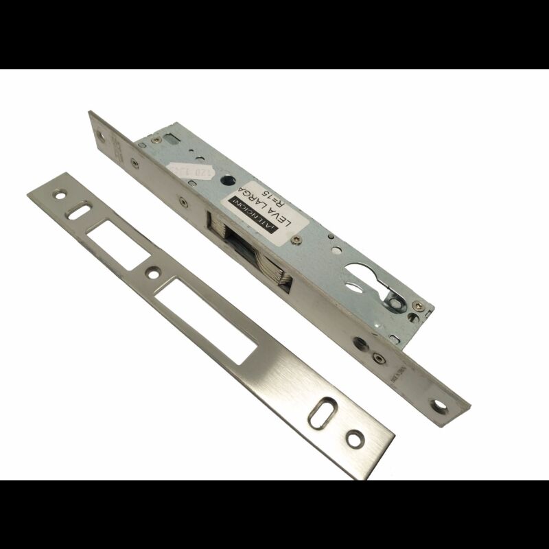 Fechadura de embutir alumínio Tesa 4241 sem trinco, entrada 20mm, inox