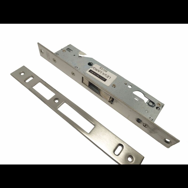 Fechadura de embutir alumínio Tesa 4241 sem trinco, entrada 25mm, inox