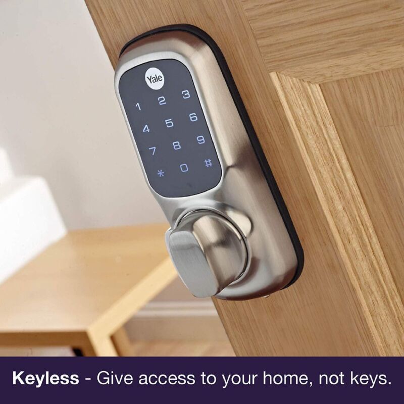 FECH YALE KEYLESS DE SOBREPOR CROMADA SATINADA YD-01-CON-NOMOD-CH