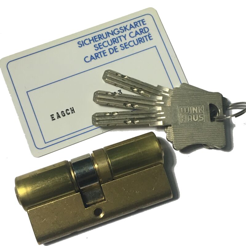 Cilindro Winkhaus XT 30x35mm latonado