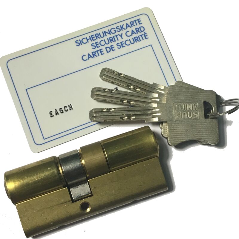 Cilindro Winkhaus XT 30x40mm latonado