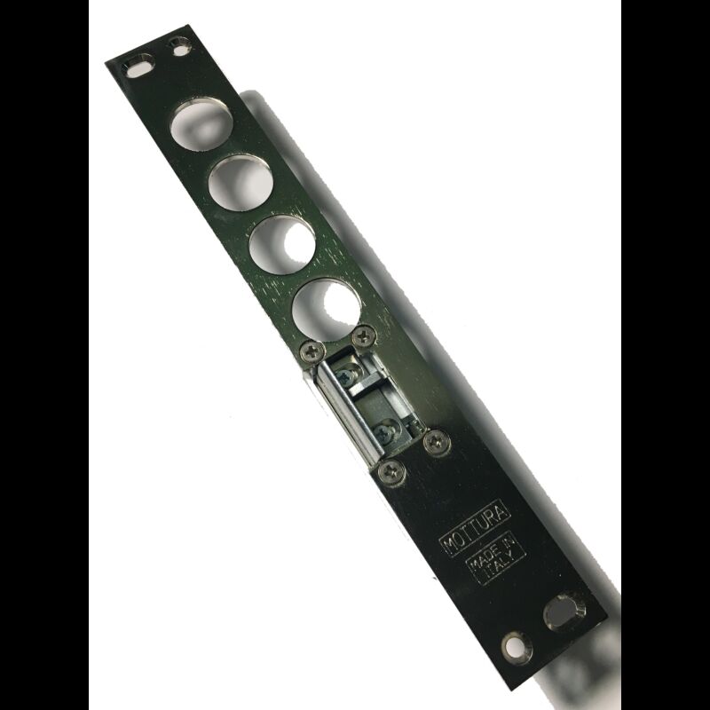 Trinco eléctrico Mottura para fechadura de embutir 85371/28, 4 pernos esquerda, 94077S028N