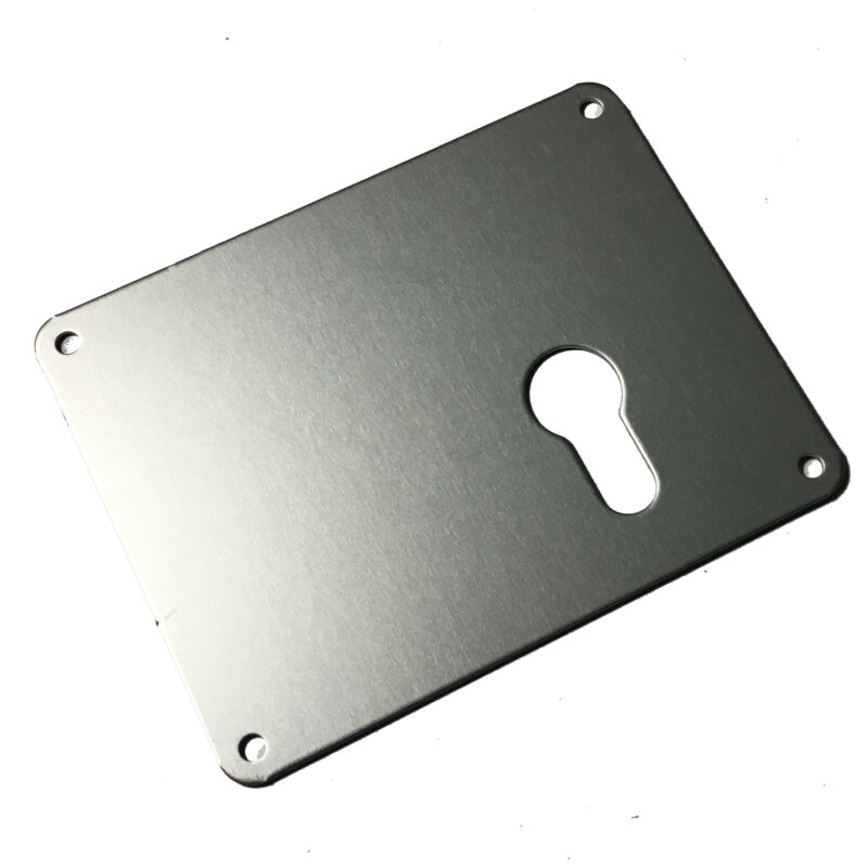 Espelho retangular Mottura interior, para cilindro de perfil europeu, porta direita, em alumínio anodizado