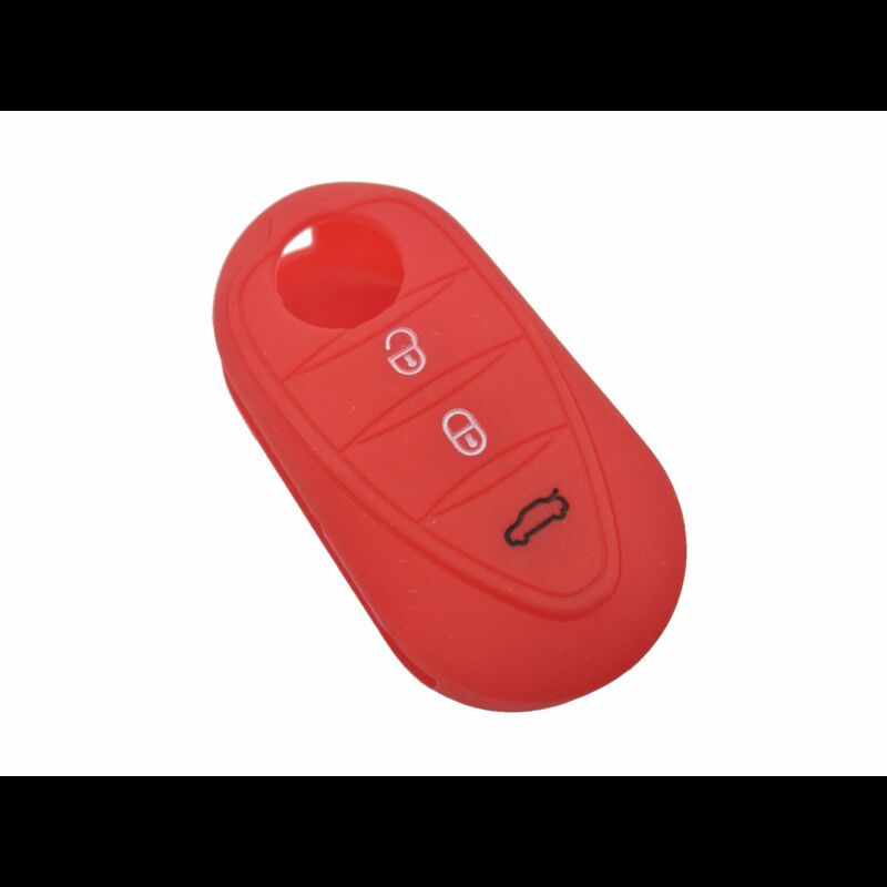 Capa silicone Alfa Romeo, três botões, vermelho
