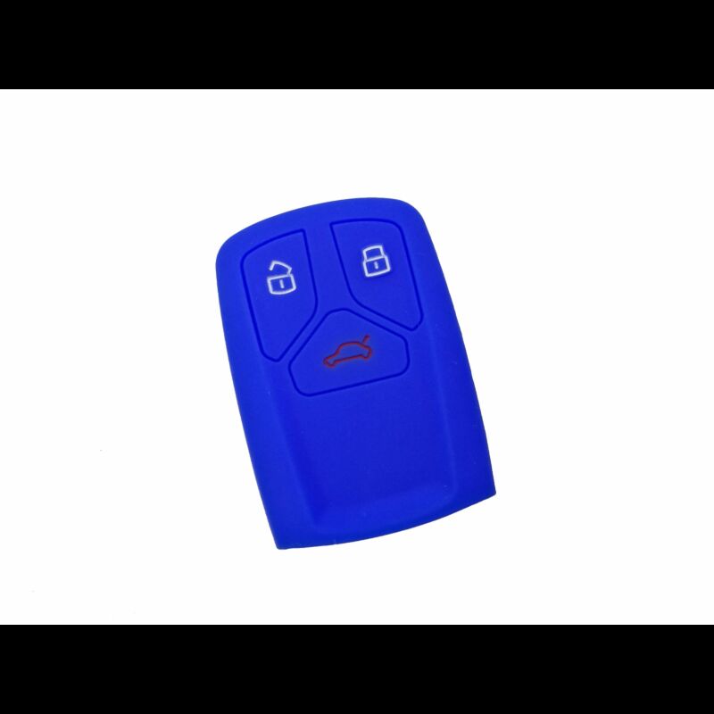 Capa silicone Audi, três botões Smart Key proximidade, azul