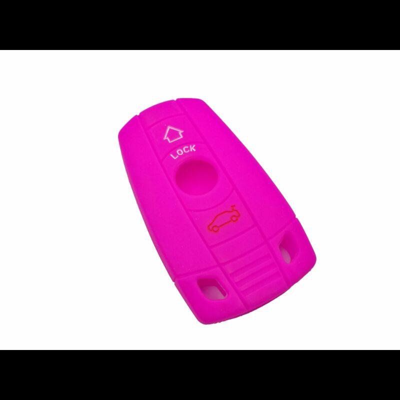 Capa silicone BMW, três botões, rosa