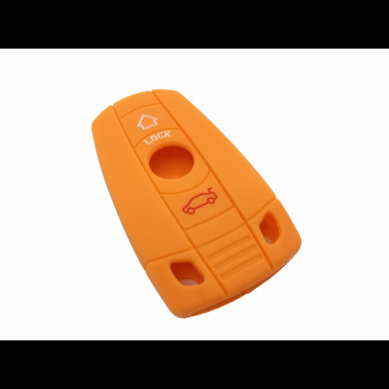 Capa silicone BMW, três botões, laranja