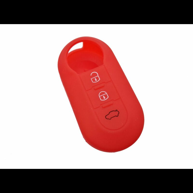 Capa silicone Fiat, flip três botões, vermelho