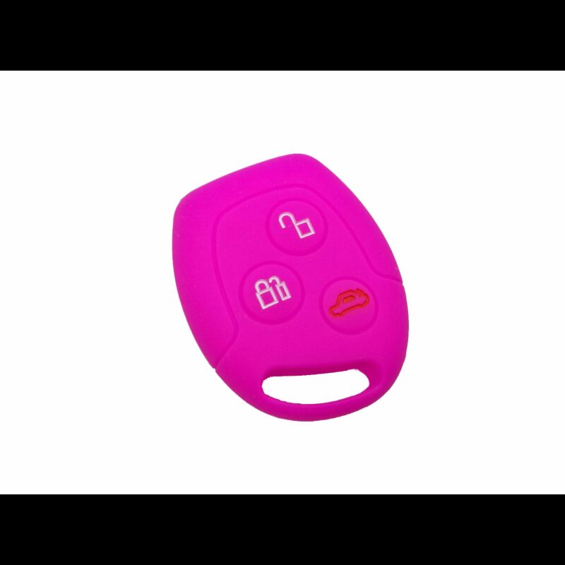 Capa silicone Ford, três botões, rosa