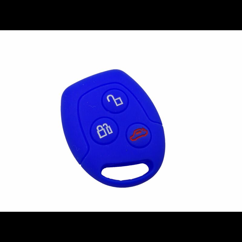 Capa silicone Ford, três botões, azul