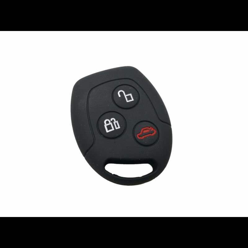 Capa silicone Ford, três botões, negra