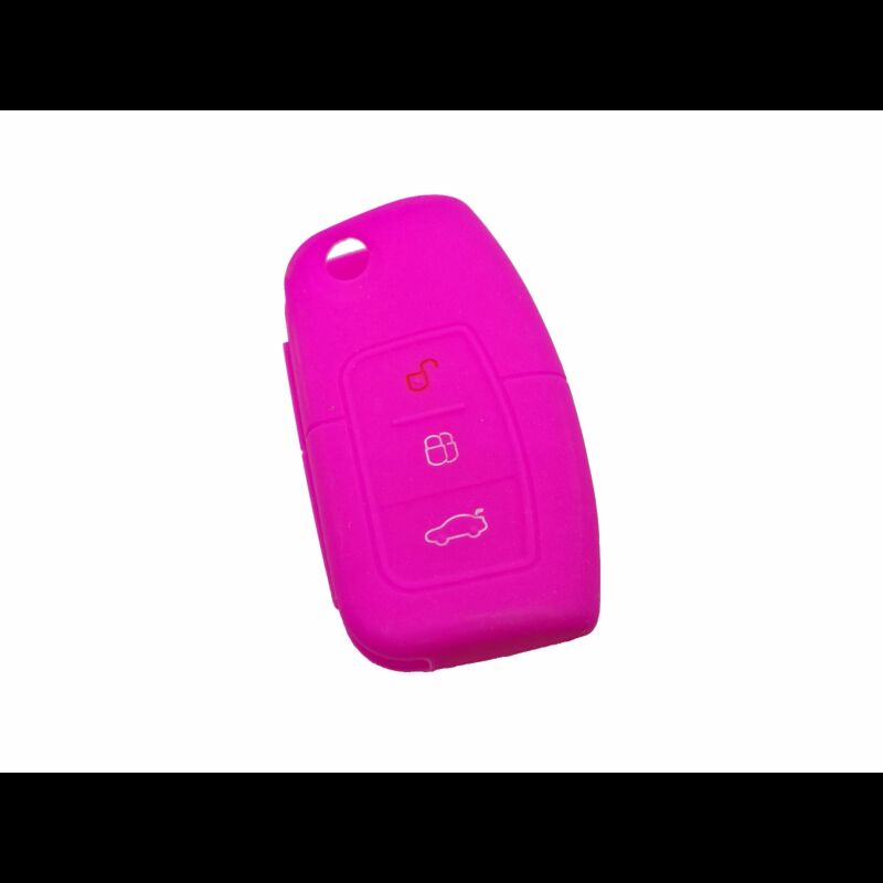 Capa silicone Ford, flip três botões, rosa