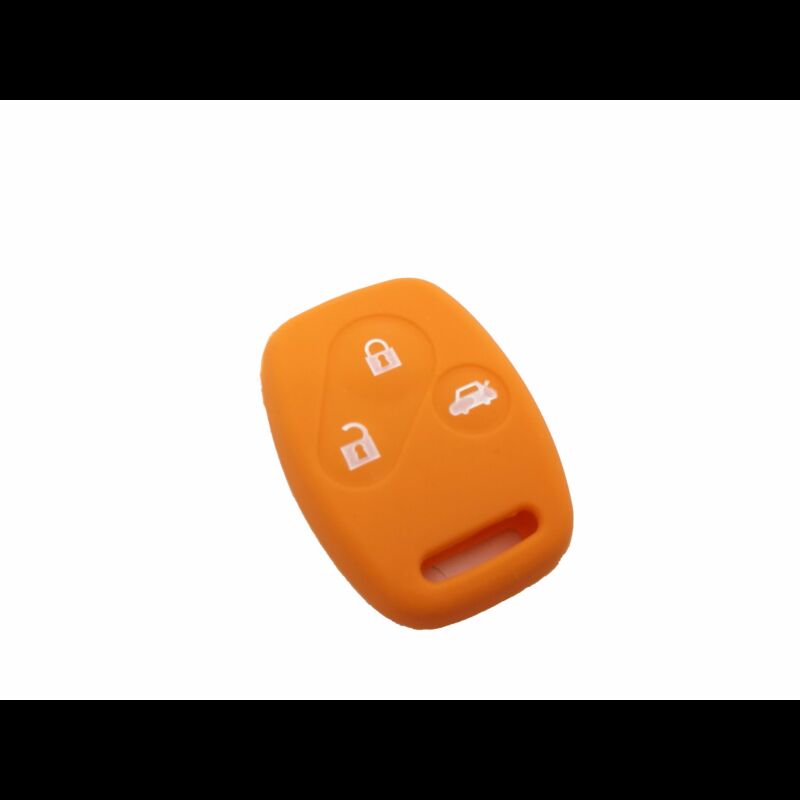 Capa silicone Honda, três botões, laranja